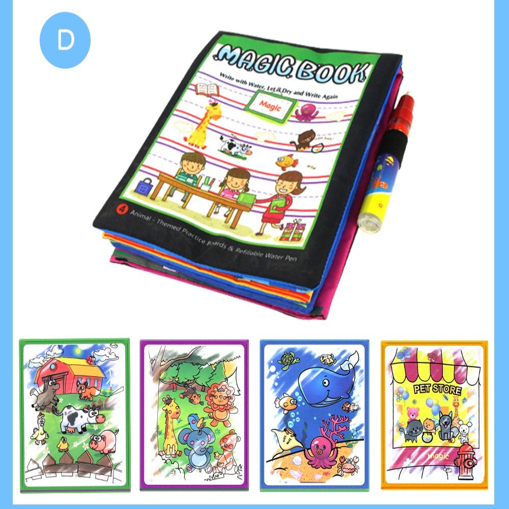 Water Canvas Magic Water Drawing Book Puzzle Toy Educational Doodle
