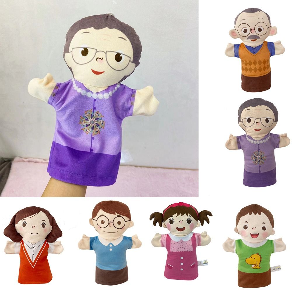 Parent Child Hand Puppet Cognition Plush Gloves
