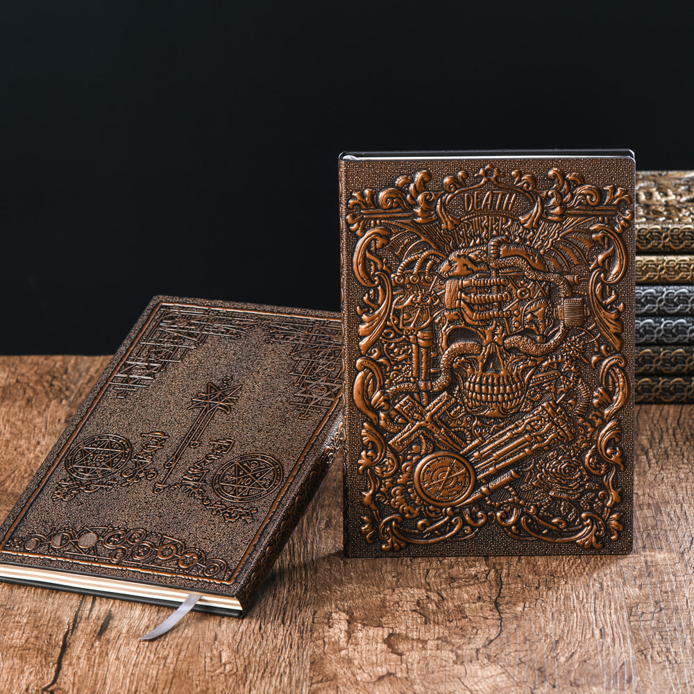 Vintage Tarot Death Notes Hardcover Relief Diary Notebooks