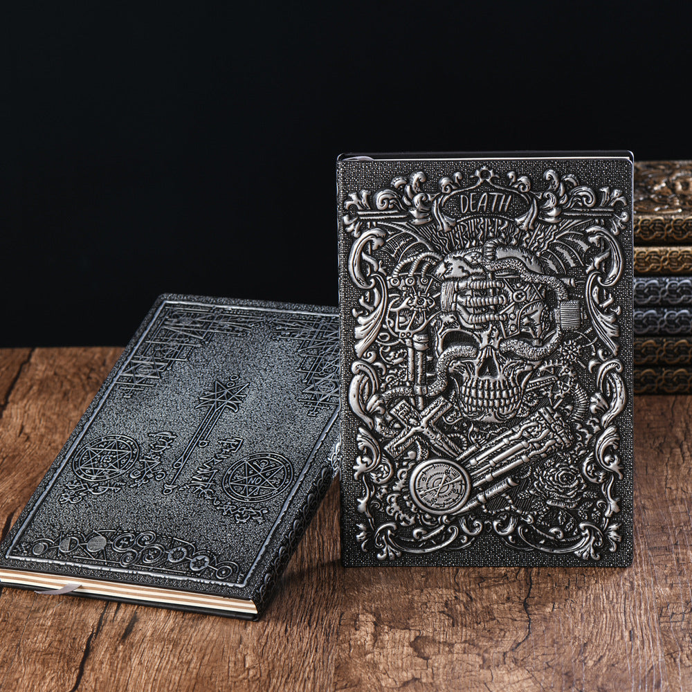 Vintage Tarot Death Notes Hardcover Relief Diary Notebooks