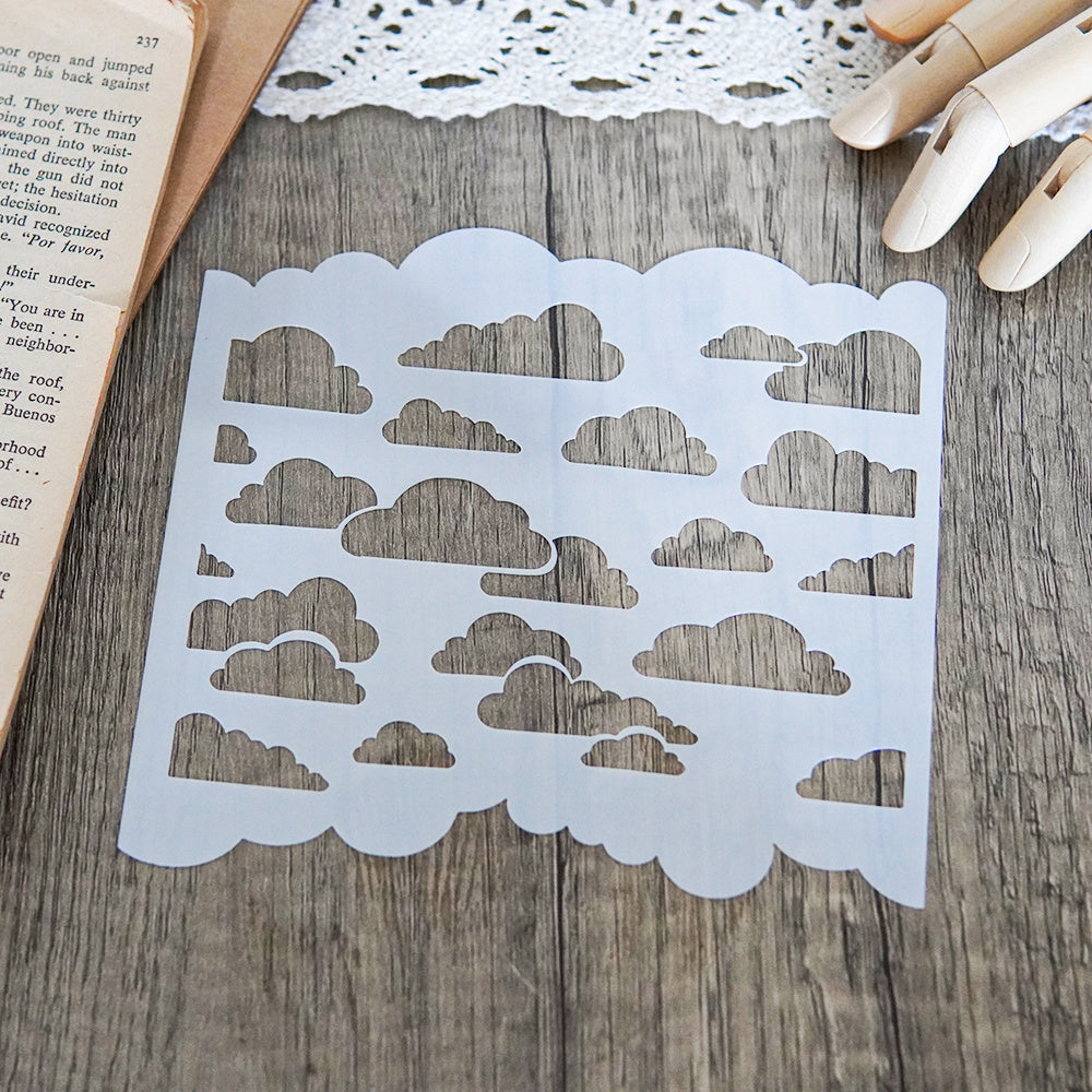 1pc Clouds Plastic Stencil For DIY Scrapbooking Embossing Background