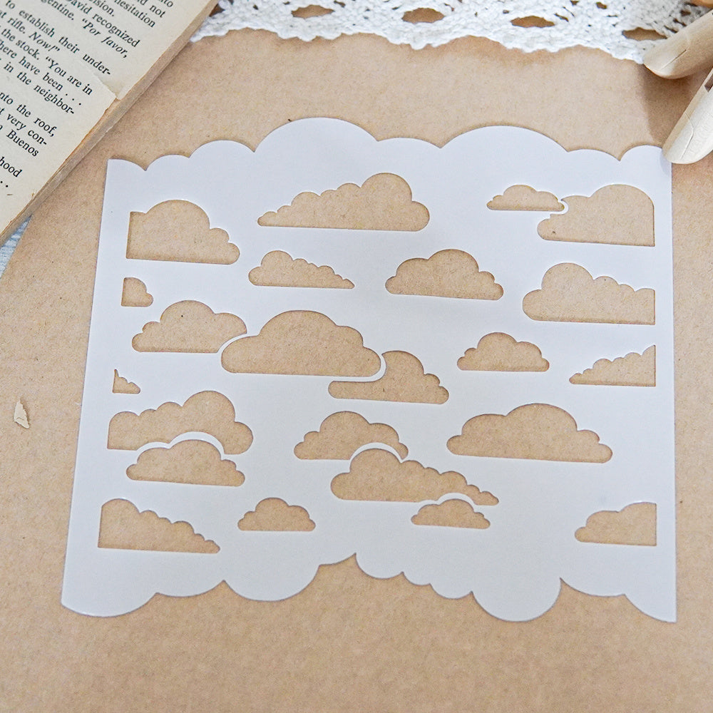 1pc Clouds Plastic Stencil For DIY Scrapbooking Embossing Background
