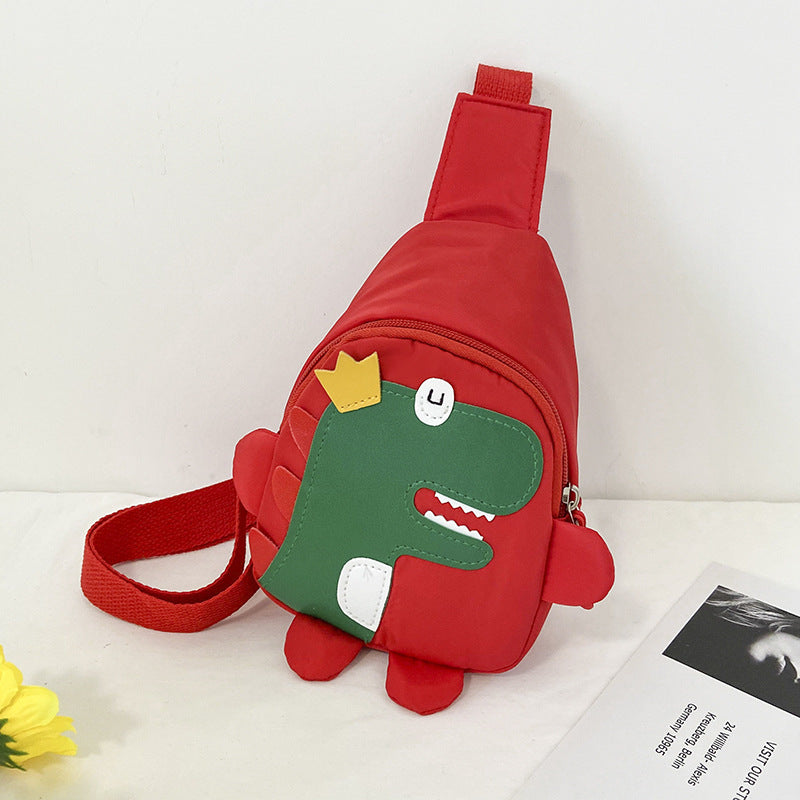 Kids Cartoon Dinosaur Chest Bag Coin Purse Hiking Shoulder Bag