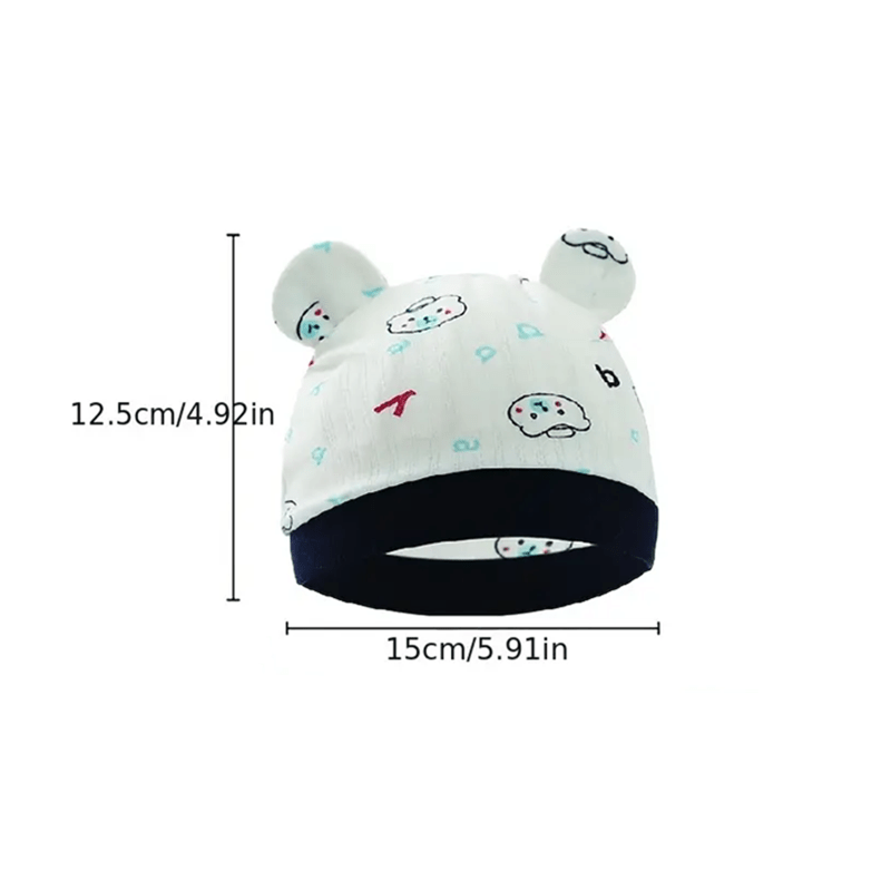 Newborn Fetal Cap Cartoon Printed Cotton Baby Cap