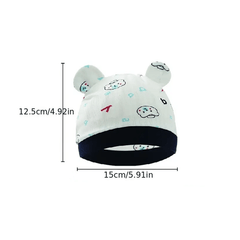 Newborn Fetal Cap Cartoon Printed Cotton Baby Cap