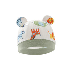 Newborn Fetal Cap Cartoon Printed Cotton Baby Cap