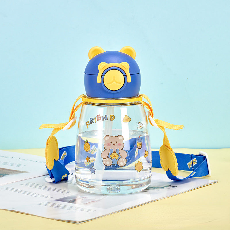 MMBABY 550ml Cartoon Water Bottle With Straw Cup