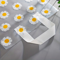 20pcs Daisy Gift Bag Transparent PVC Carrying Bag Holiday Party Supplies