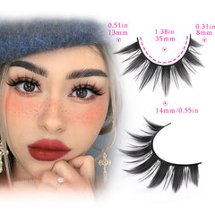 5 Pairs Natural Look Fox Eye Lashes Cluster Extensions