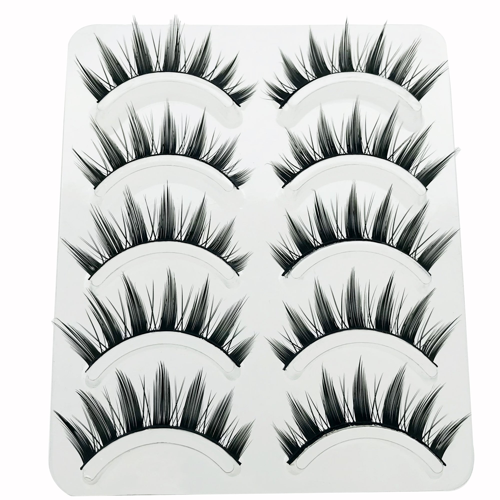 5 Pairs Natural Look Fox Eye Lashes Cluster Extensions