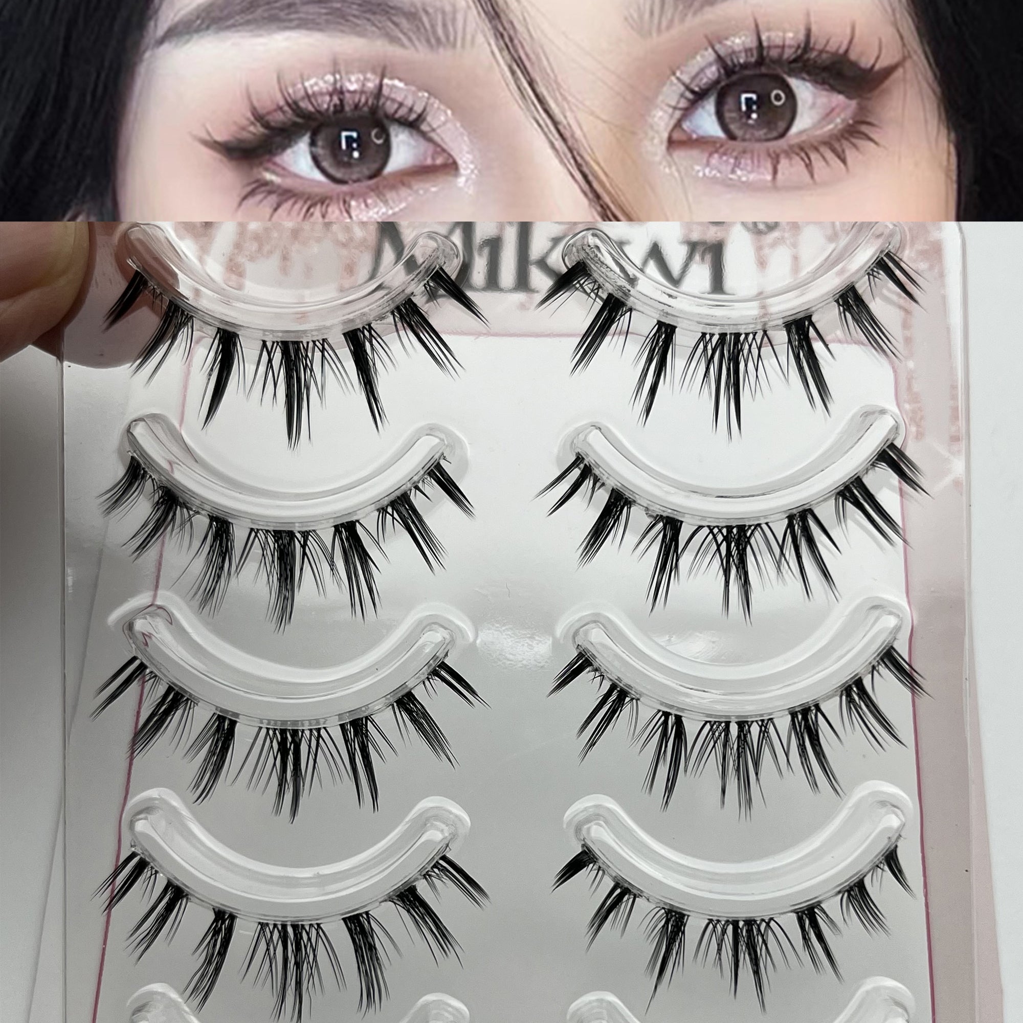 5 Pairs Natural Look Fox Eye Lashes Cluster Extensions