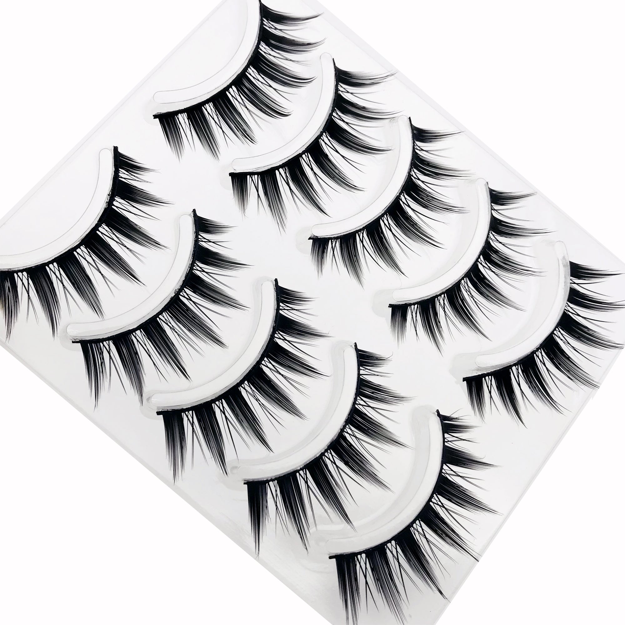 5 Pairs Natural Look Fox Eye Lashes Cluster Extensions