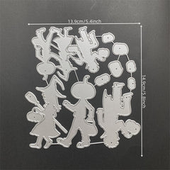 Halloween Pumpkin Metal Cutting Stencil for DIY Scrapbooking and Greeting Cards
