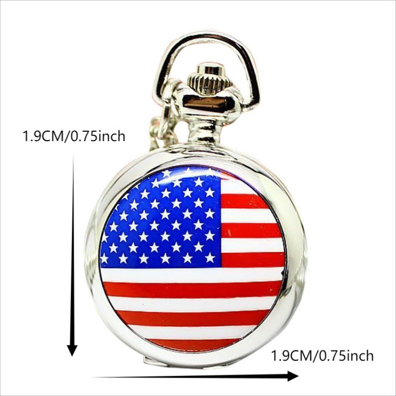 Halloween US Flag Watch Antique Pocket Watch