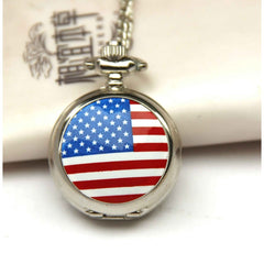 Halloween US Flag Watch Antique Pocket Watch
