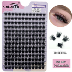 168pcs Cluster Lashes Mix D Curling Individual Eyelashes Extensions DIY Kit