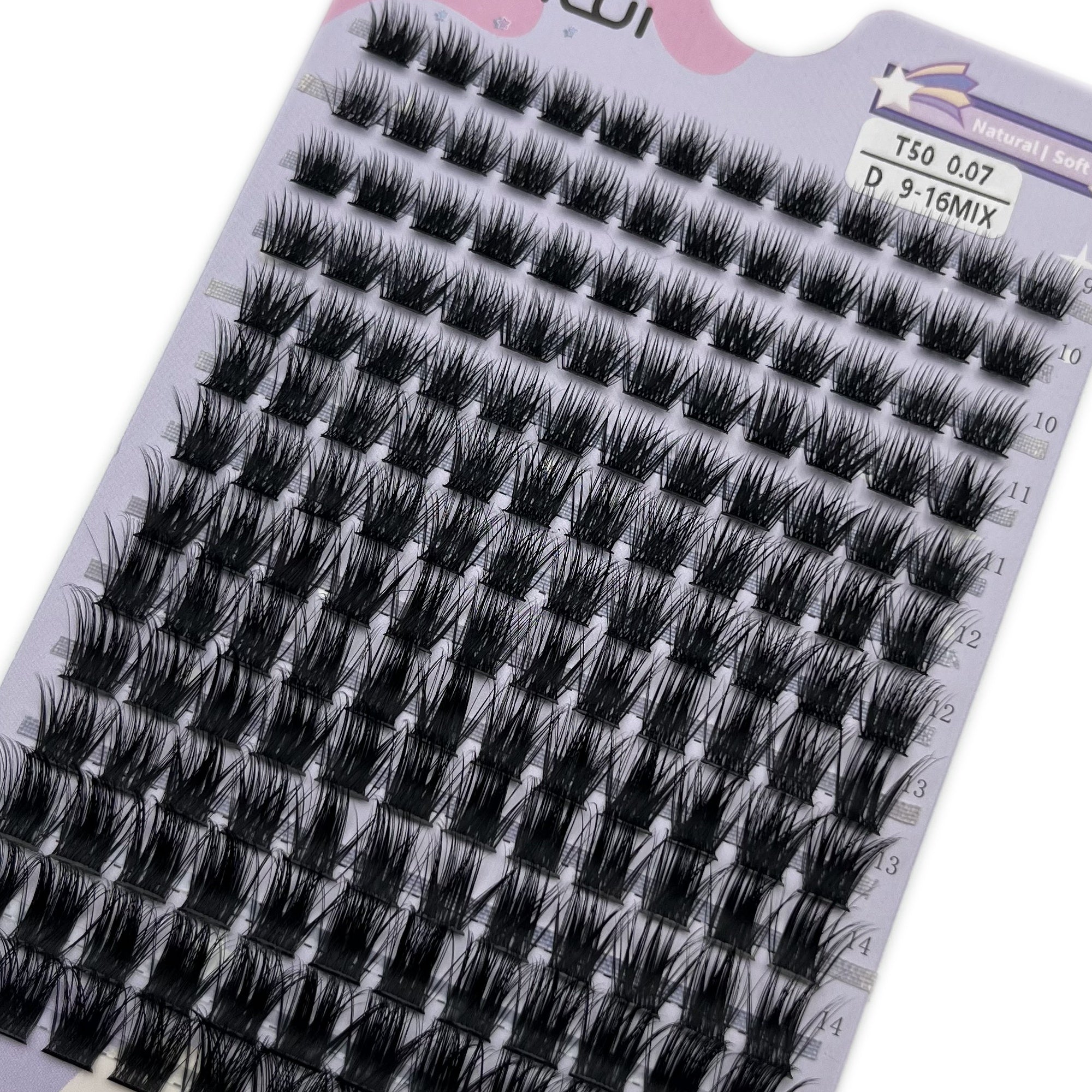 168pcs Cluster Lashes Mix D Curling Individual Eyelashes Extensions DIY Kit