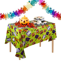 Halloween Plastic Tablecloth Party Decoration Supplies