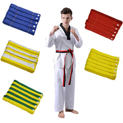 Double Wrap Martial Arts Stripe Taekwondo Belt Karate Judo