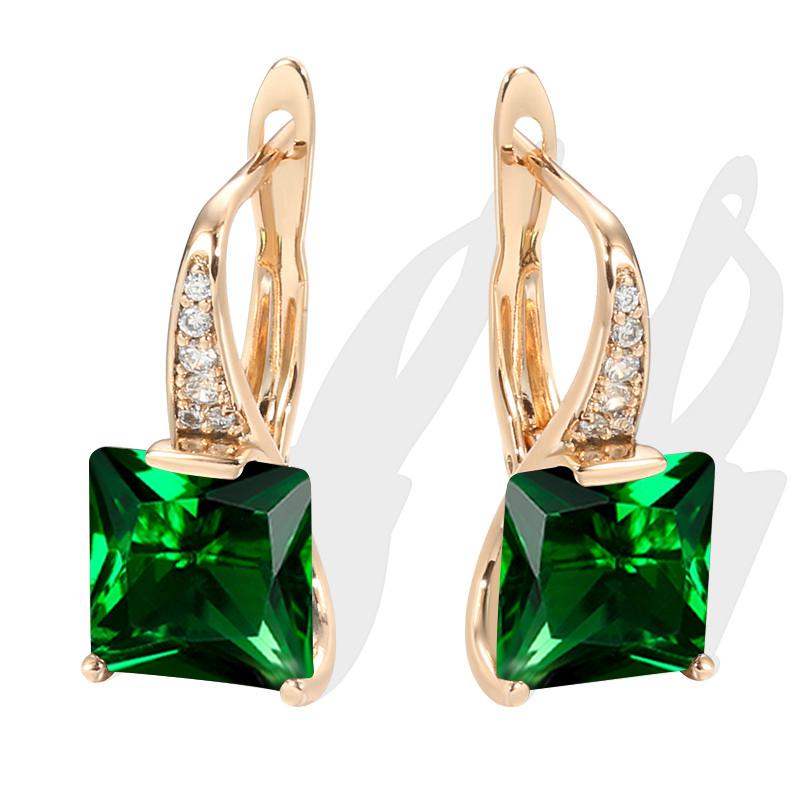 Green Multicolor Birthstone Clip Earrings for Women Dangle Wedding Jewelry