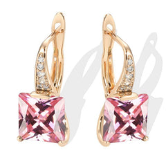 Green Multicolor Birthstone Clip Earrings for Women Dangle Wedding Jewelry