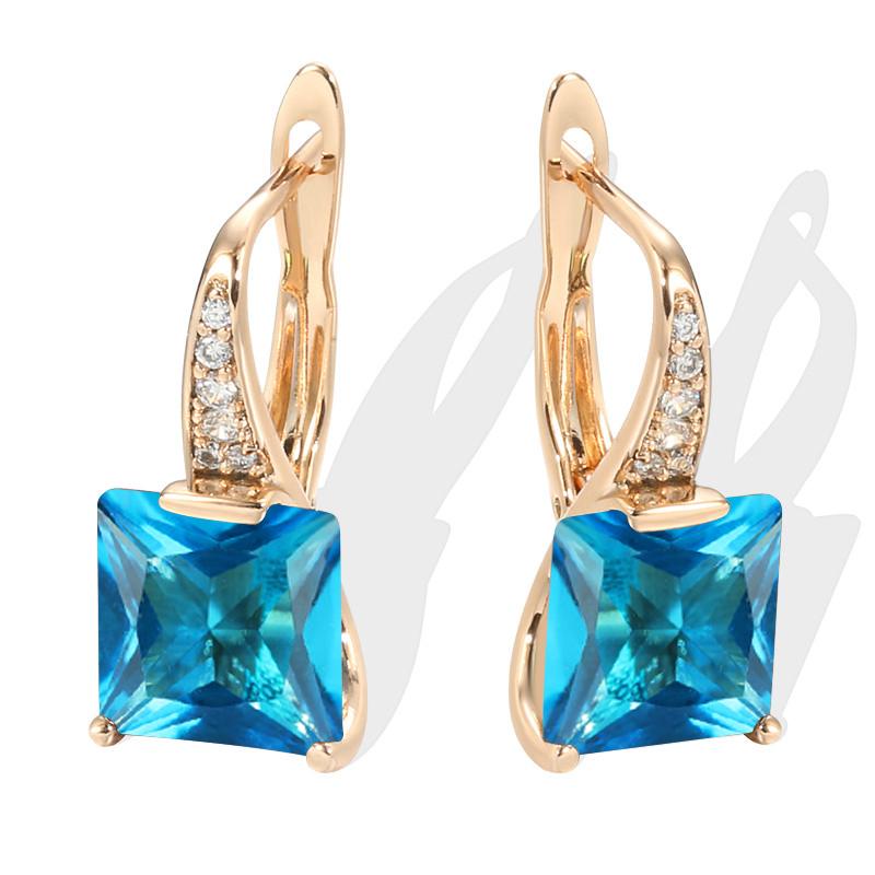 Green Multicolor Birthstone Clip Earrings for Women Dangle Wedding Jewelry