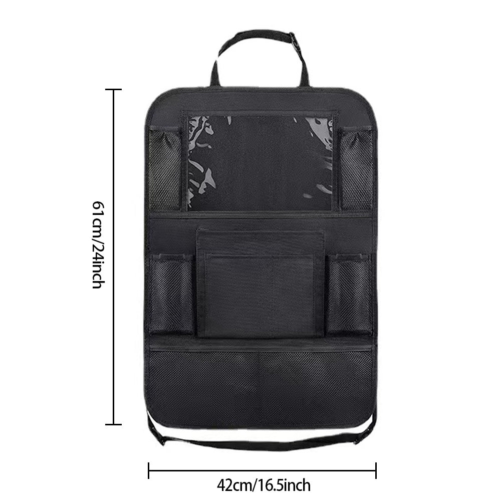 Car Back Seat Storage Bag with Tablet Holder for Kids