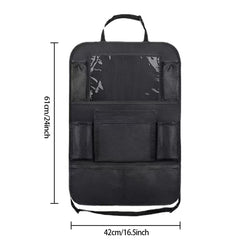 Car Back Seat Storage Bag with Tablet Holder for Kids