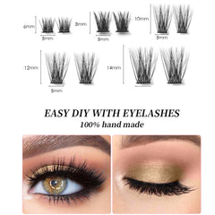 148pcs Lash Clusters Wispy Lash Ext DIY At Home