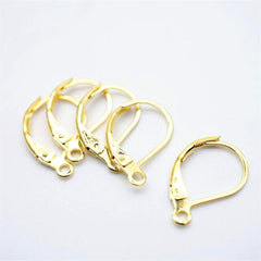 50pcs Silvery Earring Findings Round Clip Setting Base DIY Accessories
