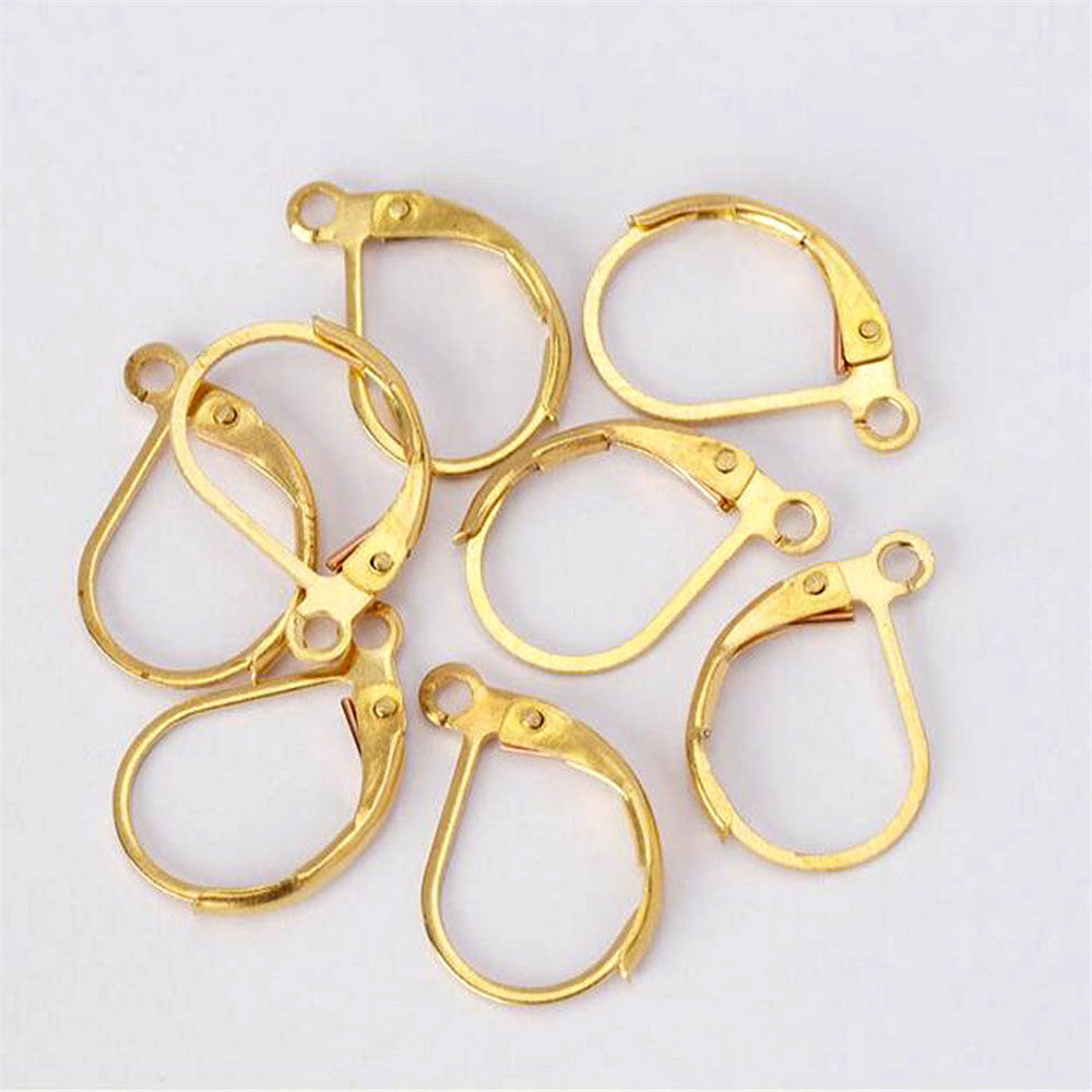 50pcs Silvery Earring Findings Round Clip Setting Base DIY Accessories