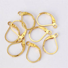 50pcs Silvery Earring Findings Round Clip Setting Base DIY Accessories