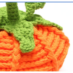 Kids Pumpkin Woolen Hat for Halloween Gift