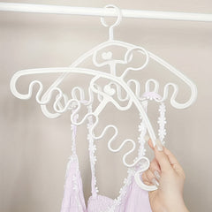 3pcs Wave Shaped Hanger Space Saving Seamless Hanging For Underwear Bra