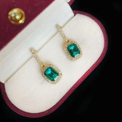 Vintage Square Drop Earrings - Versatile and Elegant