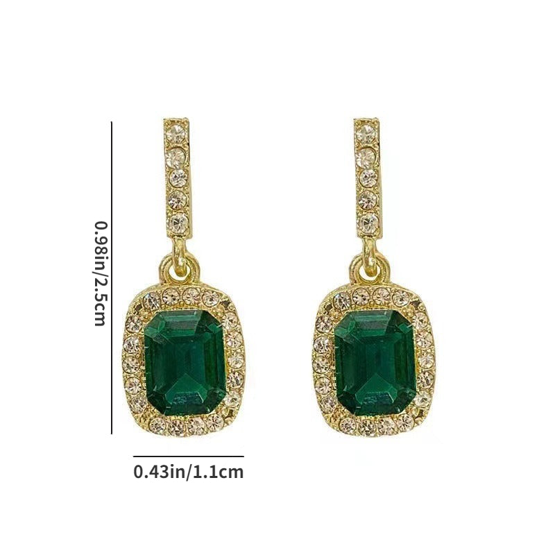 Vintage Square Drop Earrings - Versatile and Elegant