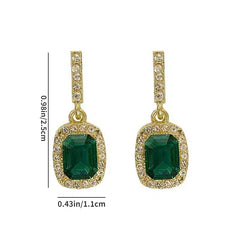 Vintage Square Drop Earrings - Versatile and Elegant