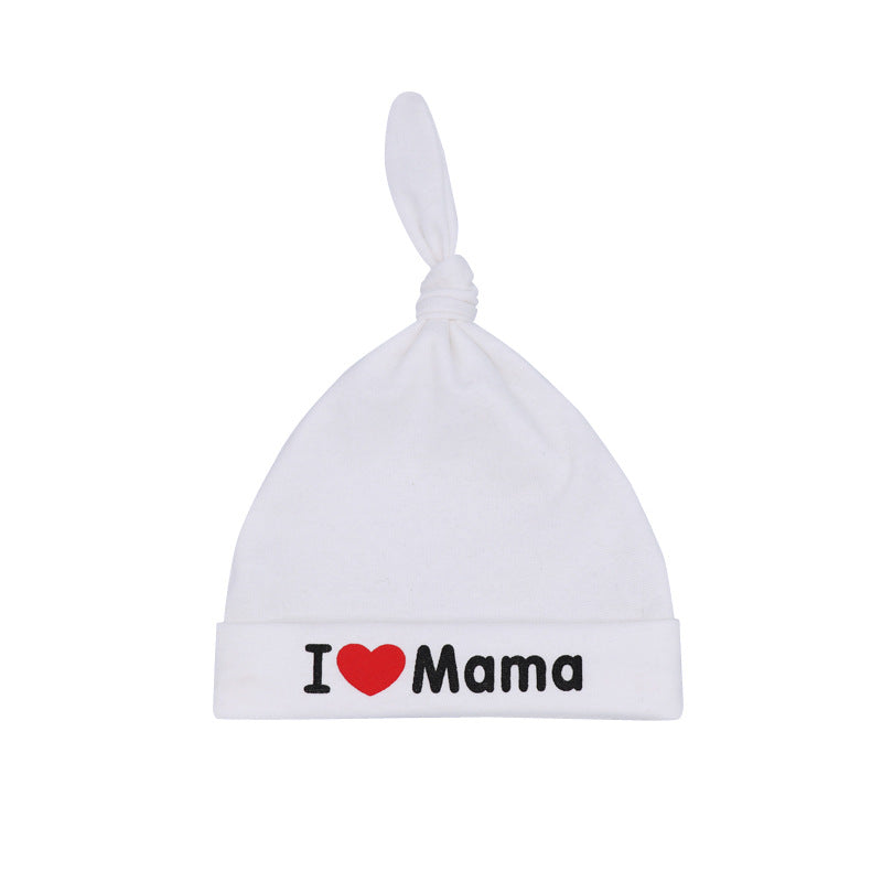 Kids' Heart Embroidered Beanie Hat, Brimless Design