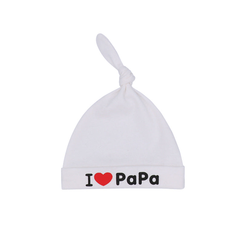 Kids' Heart Embroidered Beanie Hat, Brimless Design