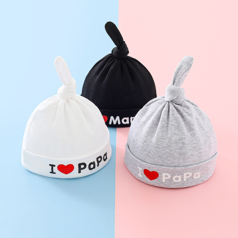 Kids' Heart Embroidered Beanie Hat, Brimless Design