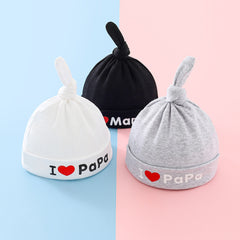 Kids' Heart Embroidered Beanie Hat, Brimless Design