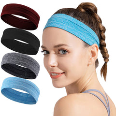 4pcs Quick Dry Anti Slip Headband for Running Cycling Fitness