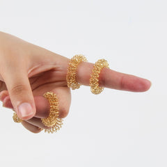 10Pcs Finger Massager Ring Spring Fingertip Massage Toy