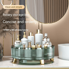 360 Rotating Cosmetic Storage Box Makeup Organizer Large Capacity Display Case