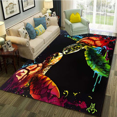 Sea Turtle Animal Pattern Carpet Door Floor Mat Non-slip Living Room Decor Rug