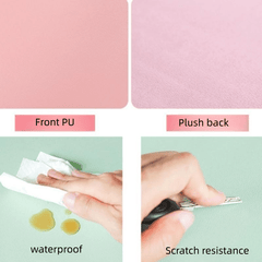 Double Sided PU Leather Desk Mat - Non Slip Desk Mousepad for Home/Office