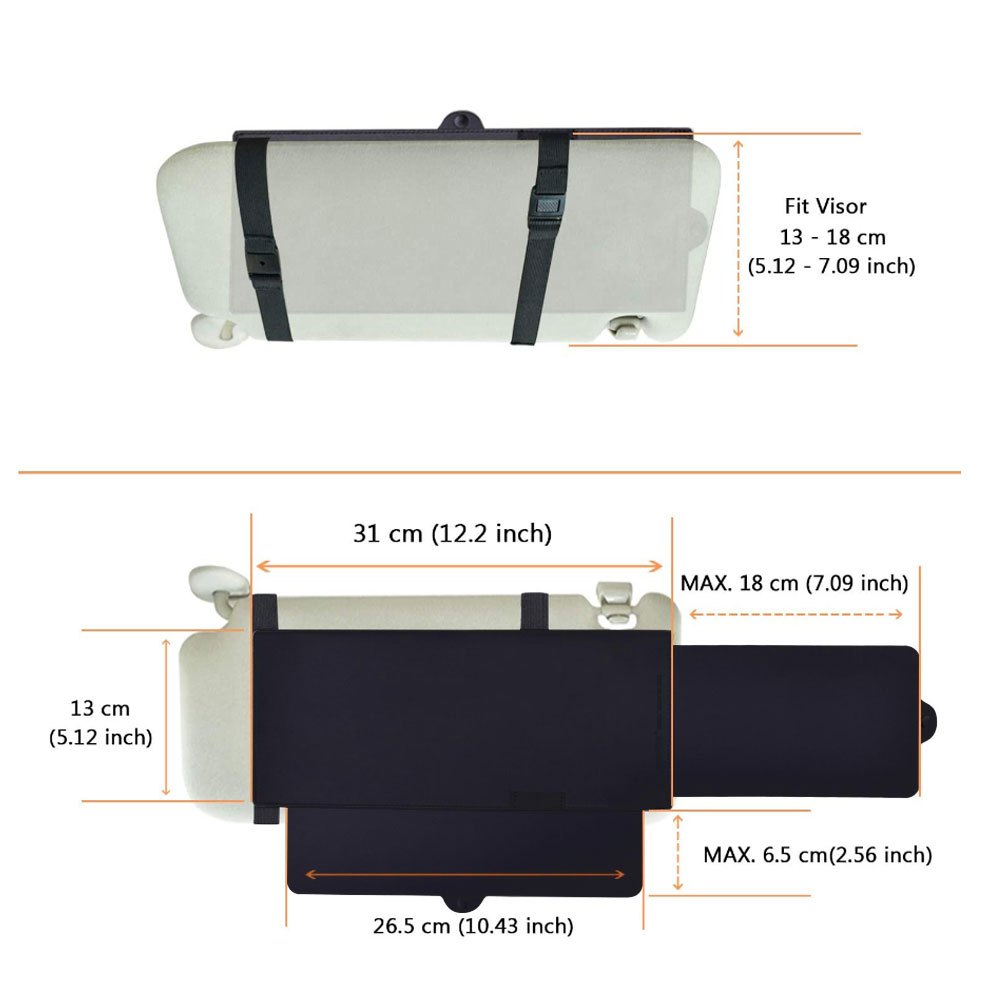 Car Sun Visor Extender Sunshade Extension Board Shield Blocker
