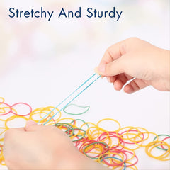 200pcs Multicolor High Elastic Durable Rubber Bands