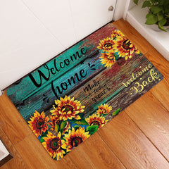 Sunflower Print Area Rug Non Slip Floor Mat For Living Room Bedroom