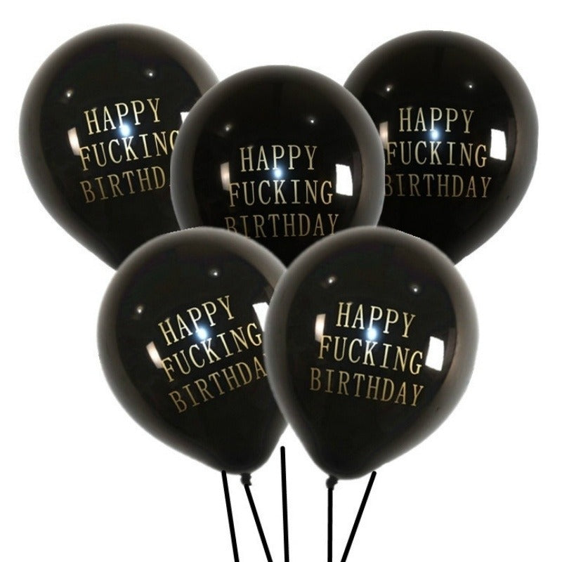 10pcs Birthday Balloons Letters Printed Birthday Party Decoration